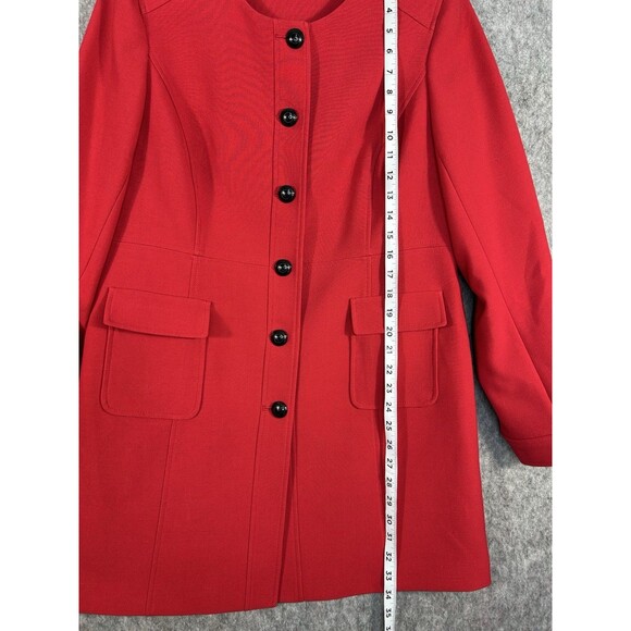 Karl Lagerfeld Women's Long Jacket Blazer Size 12 Red - Picture 5 of 10